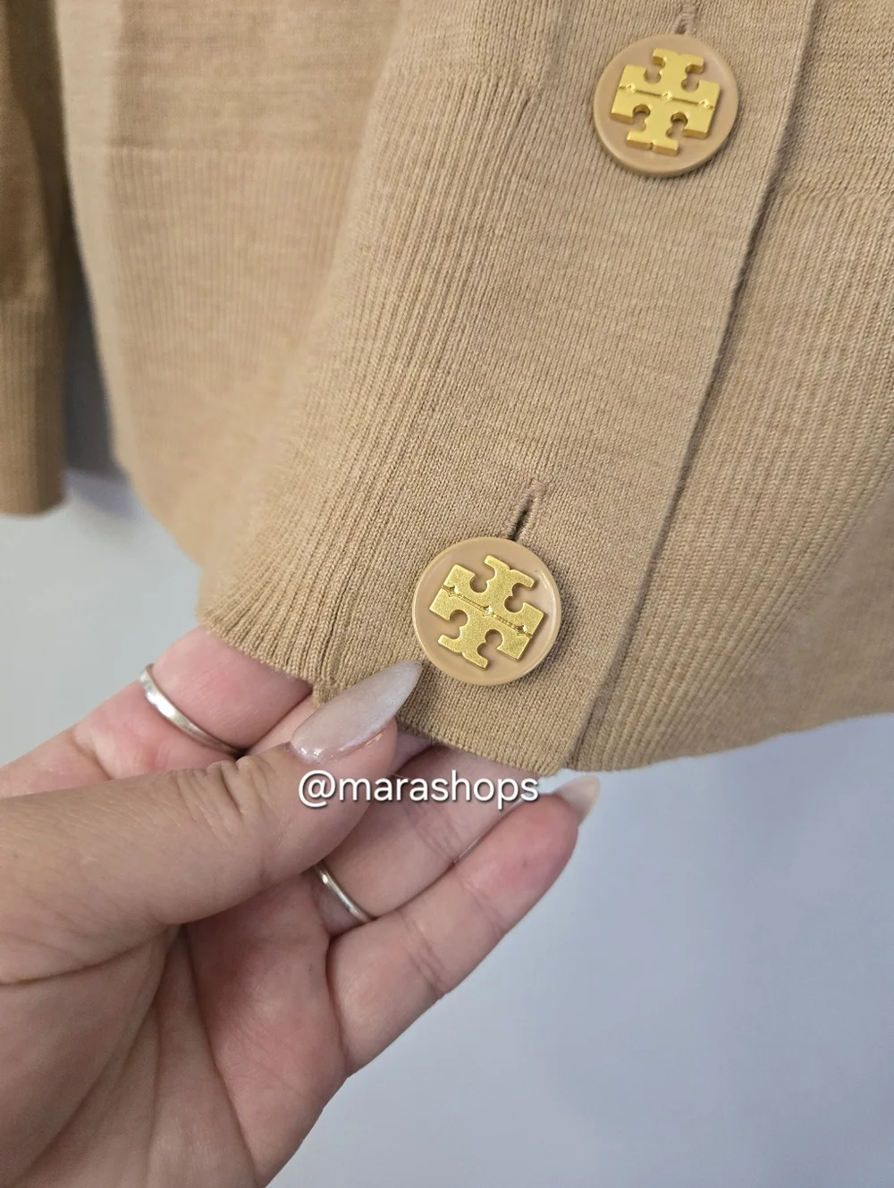 Tory Burch Simone Camel Cardigan